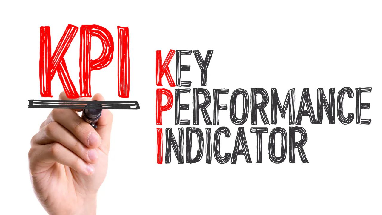 Hand writing KPI, key performance indicator, illustrating how to master KPIs