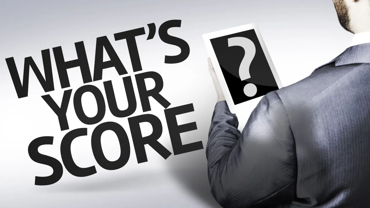 Whats your score question mark on a tablet, illustrating lead scoring for sales teams